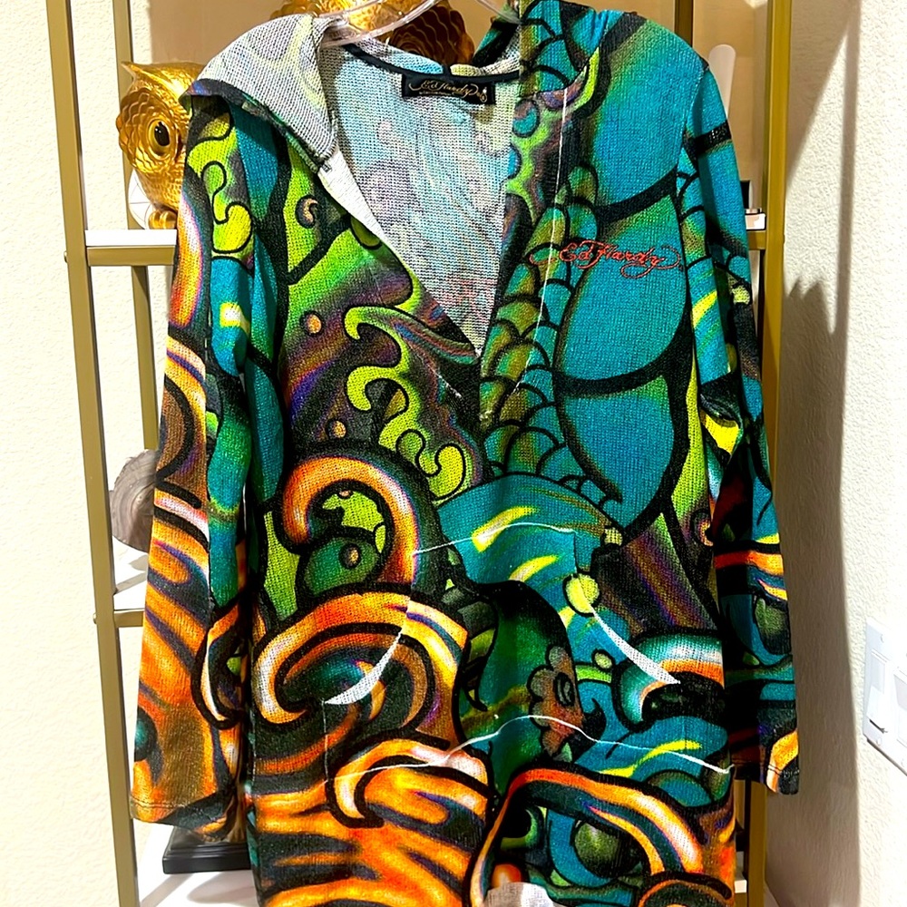 Vintage Y2K Ed Hardy Mermaid Print Ed Hardy